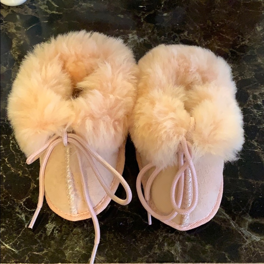 **NEW** pink furry pink booties